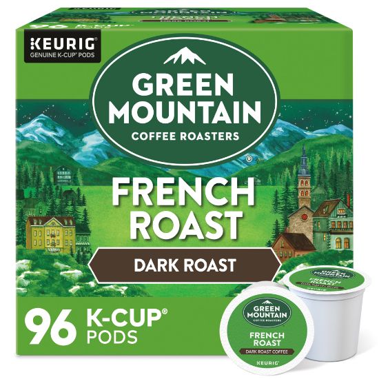 Picture of Green Mountain Coffee Single-Serve Coffee K-Cup, French Roast, Carton Of 96, 4 x 24 Per Box