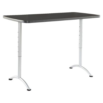 Picture of Iceberg IndestrucTable TOO Adjustable Height Utility Table, Rectangle, Gray Walnut