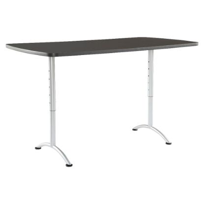 Picture of Iceberg IndestrucTable TOO Adjustable Height Utility Table, Rectangle, Graphite