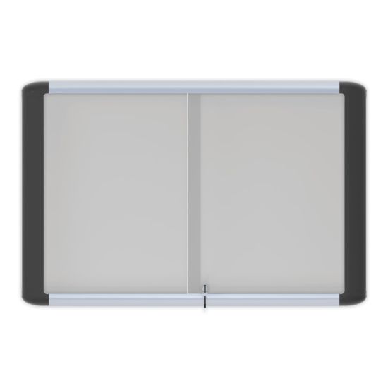 Picture of MasterVision Platinum Pure Magnetic Dry-Erase Enclosed Whiteboard, 48in x 72in, Aluminum Frame With Silver Finish