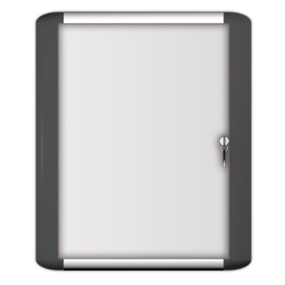 Picture of MasterVision Platinum Pure Magnetic Dry-Erase Enclosed Whiteboard, Swinging Door, 36in x 48in, Aluminum Frame With Silver Finish