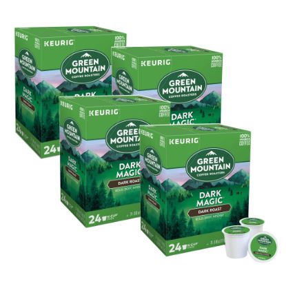 Picture of Green Mountain Coffee Single-Serve Coffee K-Cup, Dark Magic Extra-Bold, 24 Per Box, Carton Of 4 Boxes