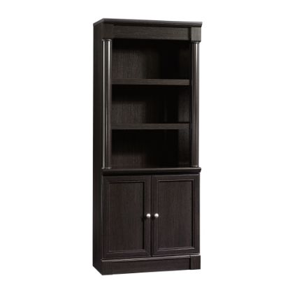 Picture of Sauder Palladia 72inH 5-Shelf Traditional Library With Doors, Wind Oak