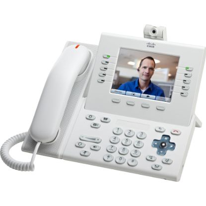 Picture of Cisco Unified 9951 IP Phone - Desktop - White - 1 x Total Line - VoIP - 5in LCD - 2 x Network (RJ-45) - PoE Ports