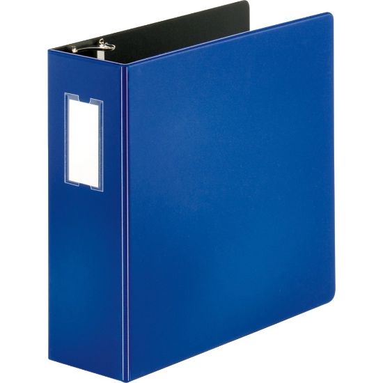 Picture of Business Source 3-Ring Binder, 4in D-Rings, Blue