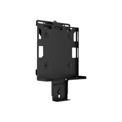 Picture of Chief PAC261D - Mounting kit (mounting plate, straps, 2 pole support brackets) - for digital player - black wrinkle - mounting interface: 100 x 100 mm - wall-mountable, on the TV, pole mount