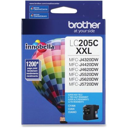 Picture of Brother LC205 Cyan Extra-High-Yield Ink Cartridge, LC205C