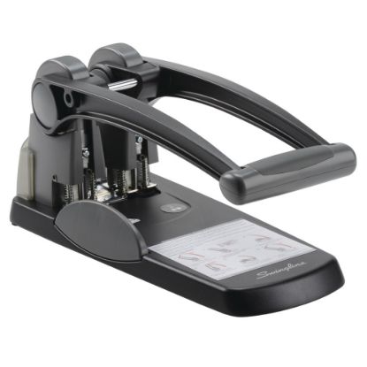 Picture of Swingline Extra-High Capacity 2-Hole Paper Punch, 300 Sheets, Black/Gray