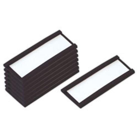 Picture of MasterVision Magnetic Data Cards, With Blank Inserts, 3/4inH x 2-3/4inW, Pack Of 10