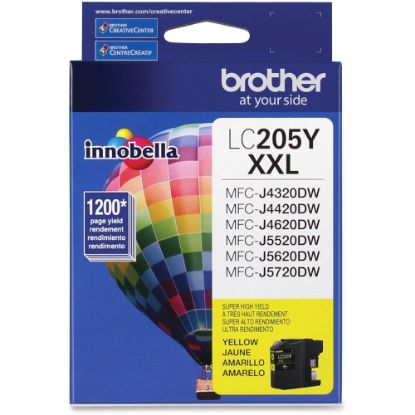 Picture of Brother LC205 Yellow Extra-High-Yield Ink Cartridge, LC205Y