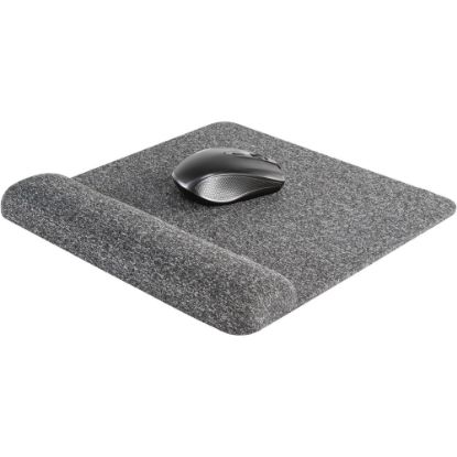 Picture of Allsop Premium Plush Memory Foam Wrist Rest, Mousepad, 1-7/8inH x 11-5/8inW x 11-13/16inD, Gray