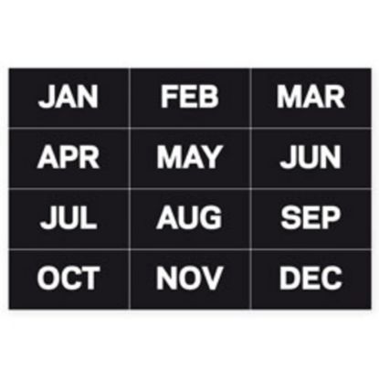 Picture of MasterVision Magnetic Months Of The Year, 1in x 2in, Set Of 12