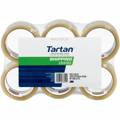 Picture of Tartan General-Purpose Packaging Tape - 54.60 yd Length x 1.88in Width - 1.9 mil Thickness - 3in Core - Rubber Resin Backing - Nick Resistant, Abrasion Resistant, Moisture Resistant, Scuff Resistant, Tear Resistant, Split Resistant, Slip Resistant