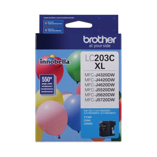 Picture of Brother LC203 Cyan High-Yield Ink Cartridge, LC203CS