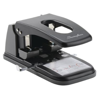 Picture of Swingline High Capacity 2-Hole Paper Punch, 100 Sheets, Black/Gray