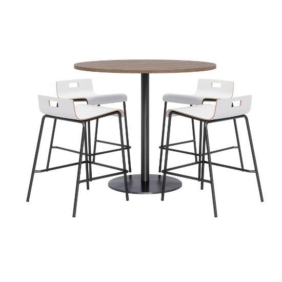 Picture of KFI Studios Proof High Bistro Table Set, White/Black/Espresso