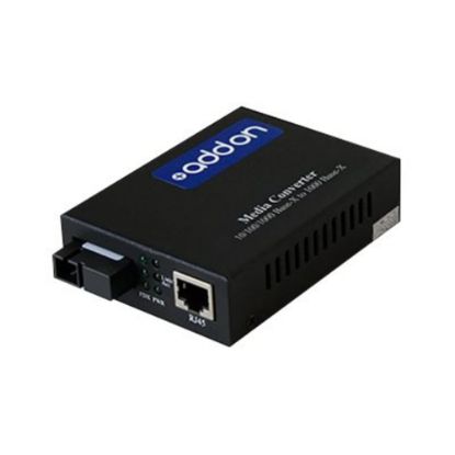 Picture of AddOn 1Gbs 1 RJ-45 to 1 SC Media Converter - Fiber media converter - GigE - 10Base-T, 1000Base-TX, 100Base-TX, 1000Base-BX-D - RJ-45 / SC single-mode - up to 24.9 miles - 1550 (TX) / 1490 (RX) nm