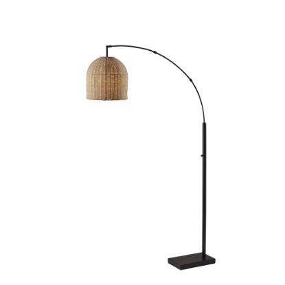 Picture of Adesso Bahama Arc Lamp, 80inH, Natural Rattan/Dark Bronze