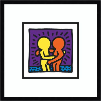 Picture of Amanti Art Untitled 1987 by Keith Haring Wood Framed Wall Art Print, 21inW x 21inH, Black