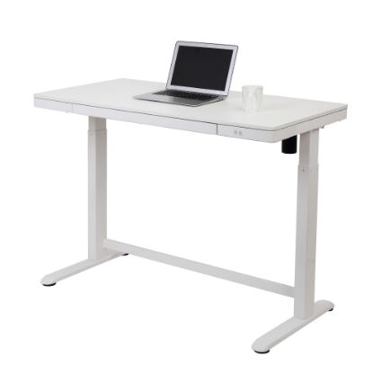 Picture of Realspace Electric 48ftW Height-Adjustable Standing Desk, White