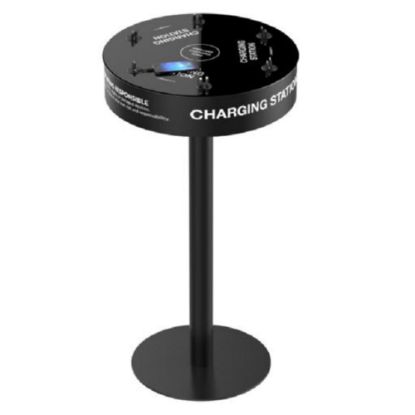 Picture of ChargeTech Power Table Charging Station For 12 Mobile Devices, Black