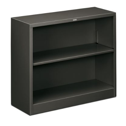 Picture of HON Brigade Steel Modular Shelving Bookcase, 2 Shelves, 29inH x 34-1/2inW x 12-5/8inD, Charcoal