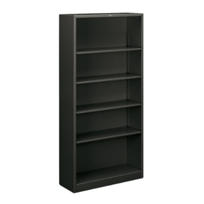 Picture of HON Brigade Steel Modular Shelving Bookcase, 5 Shelves, 71inH x 34-1/2inW x 12-5/8inD, Charcoal