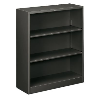 Picture of HON Brigade 3 Shelf Traditional Modular Shelving Bookcase,41inH x 34-1/2inW x 12-5/8inD, Charcoal