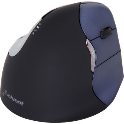 Picture of Evoluent VerticalMouse 4 Right Wireless - Optical - Wireless - Radio Frequency - 2.40 GHz - Black - 1 - USB - Scroll Wheel - 6 Button(s) - 6 Programmable Button(s) - Right-handed - 1