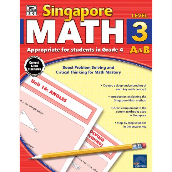 Picture of Thinking Kids Singapore Math Workbook, Grade 4