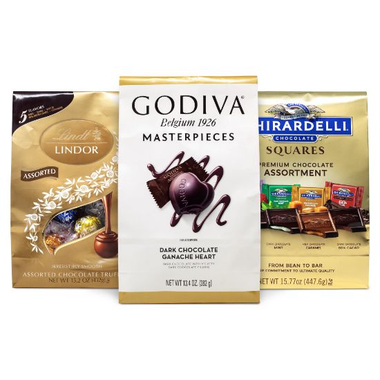 Picture of Lindor, Godiva And Ghiradelli Premium Chocolate Variety Pack