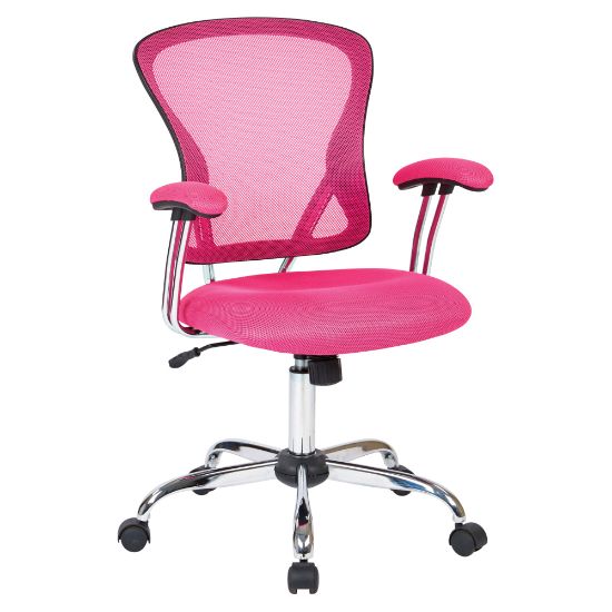 Picture of Office Star Avenue Six Juliana Mesh Task Chair, Pink/Silver