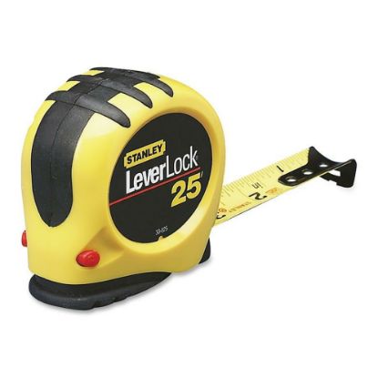 Picture of Stanley Tools Leverlock Tape Measure, Standard, 25ft x 1in Blade