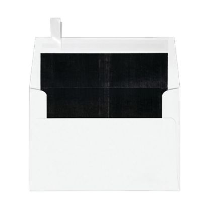 Picture of LUX Foil-Lined Invitation Envelopes A4, Peel & Press Closure, White/Black, Pack Of 250