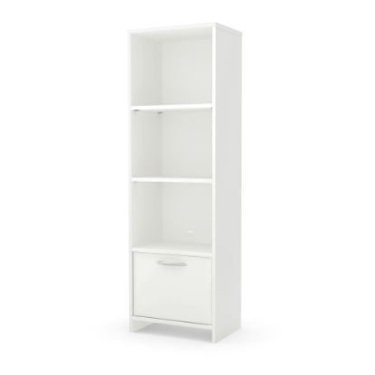 Picture of South Shore Step One 55inH 3-Shelf Bookcase, Pure White