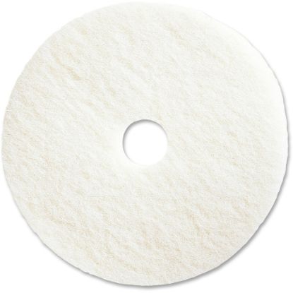 Picture of Genuine Joe Super White Polishing Floor Pad, 20in Diameter, White, Carton Of 5