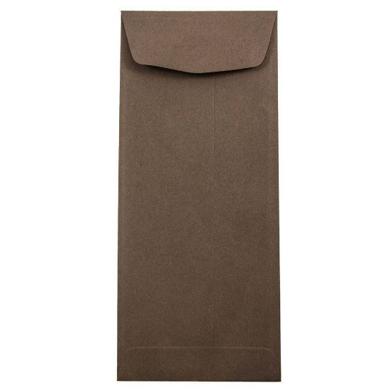 Picture of JAM Paper Policy Envelopes, #11, Gummed Seal, 100% Recycled, Chocolate Brown, Pack Of 50 Envelopes