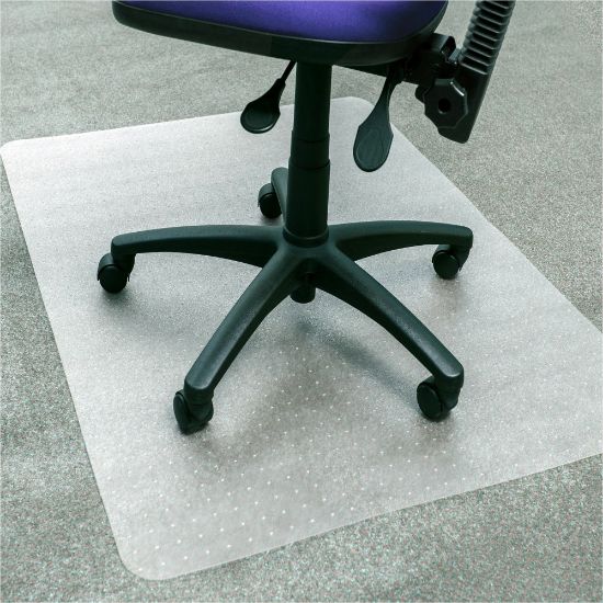 Picture of Floortex Advantagemat Plus APET Rectangular for Low/Standard Pile Carpets - 45in x 53in - Chair - 53in Length x 45in Width x 0.087in Depth x 0.375in Thickness - Rectangular - Amorphous Polyethylene Terephthalate (APET) - Clear - 1Each - TAA Compliant