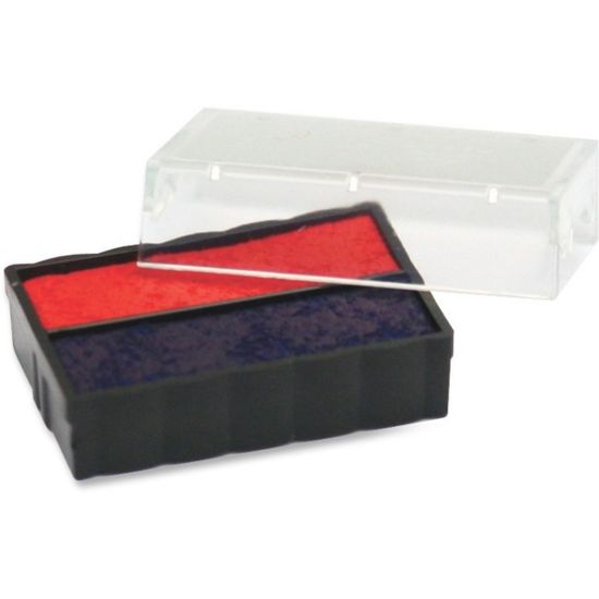 Picture of Trodat E4850L Replacement Ink Pad - 1 Each - Blue, Red Ink - Blue - Plastic