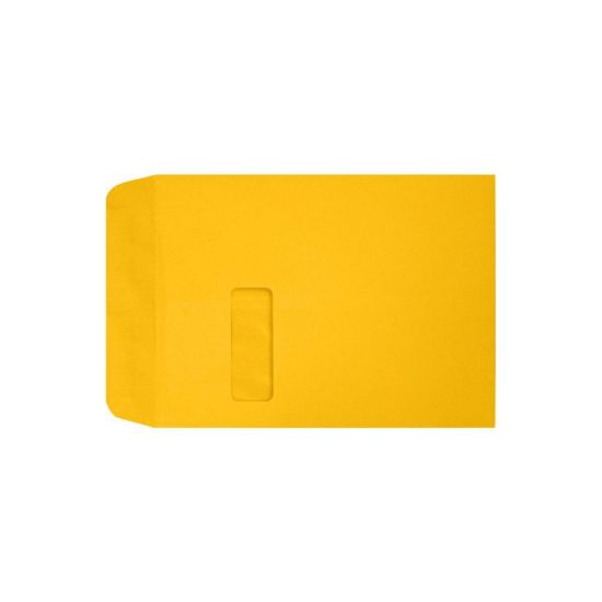 Picture of LUX #9 1/2 Open-End Window Envelopes, Top Left Window, Self-Adhesive, Sunflower, Pack Of 1,000