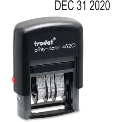 Picture of Trodat 4820 Self-Inking Stamp, Date Only, 3/8in x 1 5/8in, 65% Recycled, Black