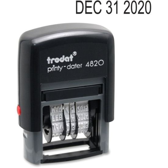 Picture of Trodat 4820 Self-Inking Stamp, Date Only, 3/8in x 1 5/8in, 65% Recycled, Black