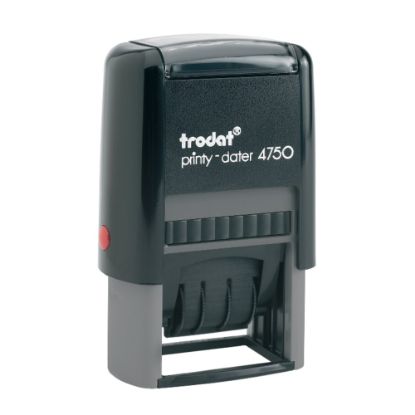 Picture of Trodat Self-Inking Stamp, Date/Message, "RECEIVED", 1in x 1 5/8in, 65% Recycled, Red/Blue