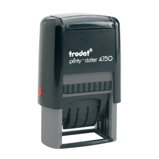 Picture of Trodat Self-Inking Stamp, Date/Message, "RECEIVED", 1in x 1 5/8in, 65% Recycled, Red/Blue