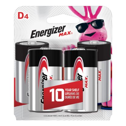 Picture of Energizer Max D Alkaline Batteries, Pack Of 4