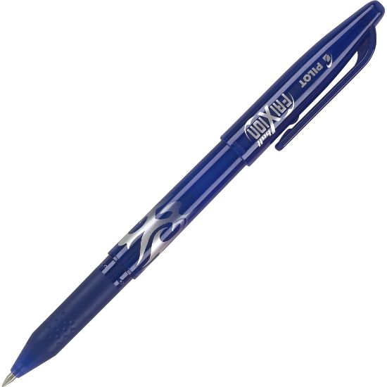 Picture of Pilot FriXion Ball Erasable Gel Pens, Pack of 12, Fine Point, 0.7 mm, Blue Barrel, Blue Ink