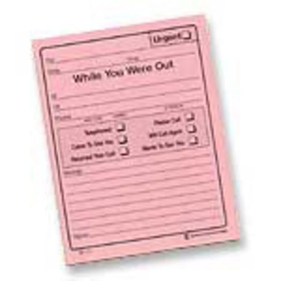 Picture of Adams "While You Were Out" Message Pads, 4 1/4in x 5 1/2in, 50 Sheets, Pink, Pack Of 24