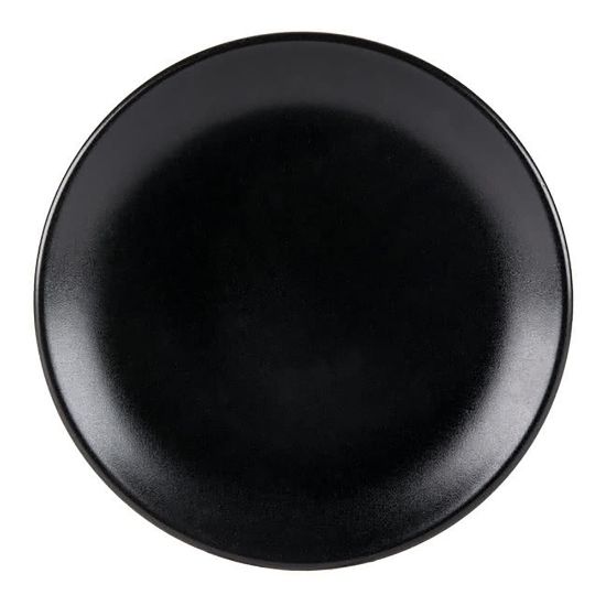 Picture of Foundry Round Coupe Plates, 9 5/8in, Black, Pack Of 12 Plates