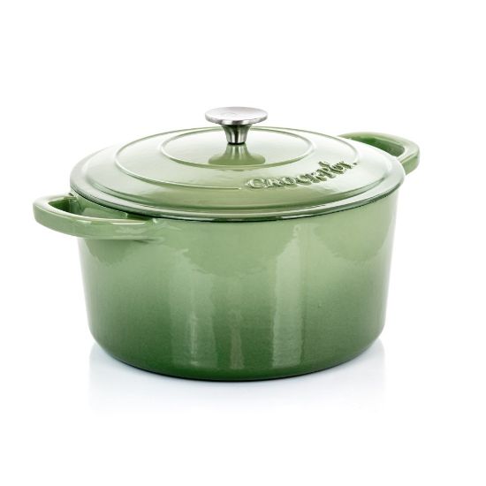 Picture of Crock-Pot Artisan 2-Piece Enameled Cast Iron Dutch Oven, 7 Quarts, Pistachio Green