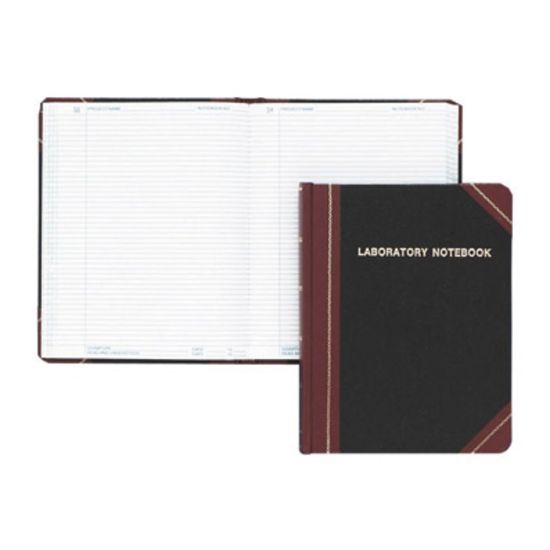 Picture of Boorum & Pease Boorum Laboratory Record Notebook, 8 1/8in x 10 3/8in, 150 Sheets, Black Fabrihide